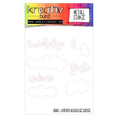 kreativbunt Cutting Dies - Layered Kuschelige Grüße