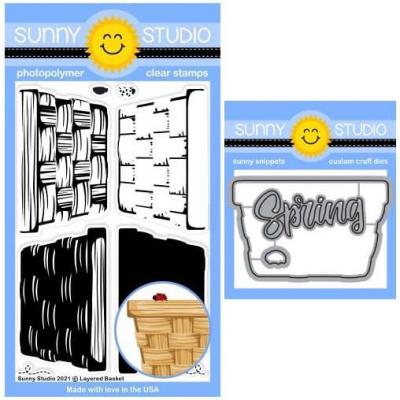 Sunny Studios Stamps & Dies - Layered Basket