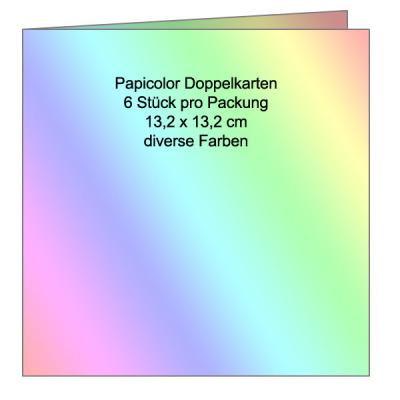 Papicolor Doppelkarten 13,2 x 13,2 - Verschiedene Farben