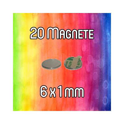 20 Magnete, 6x1mm