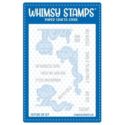 Whimsy Stamps Outline Dies - Sassy Snakes