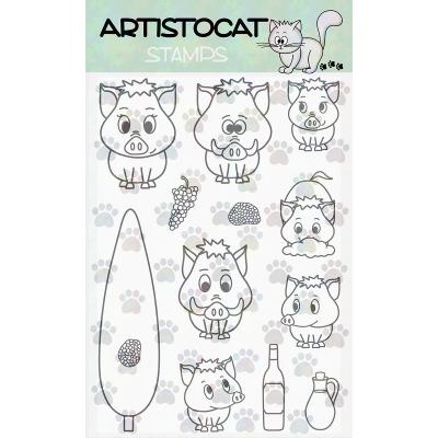Artistocat Stamps Stempel - Wildschweine in der Toskana
