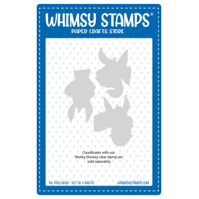 Whimsy Stamps NoFuss Masks - Wonky Donkey