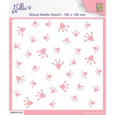 Nellie's Choice Mixed Media Stencil - Frog Footprints