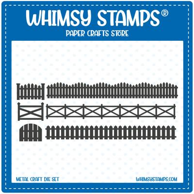 Whimsy Stamps Cutting Dies - Rail And Fences